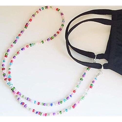 1PC New Fashion Unisex Anti-lost Acrylic Beaded Chain Face Mask Lanyards Reading Glasses Chain Neck Straps Mask Cord Holder