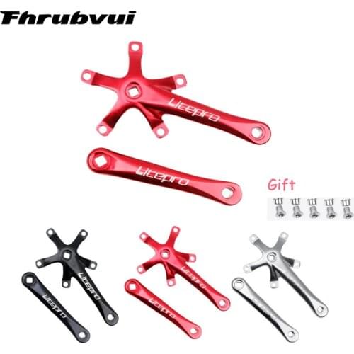 Crankset Ultra-light Folding Bike BMX 170MM AL6061/T6 CNC Aluminum alloy Crank Folding Bike Square Crank bike parts