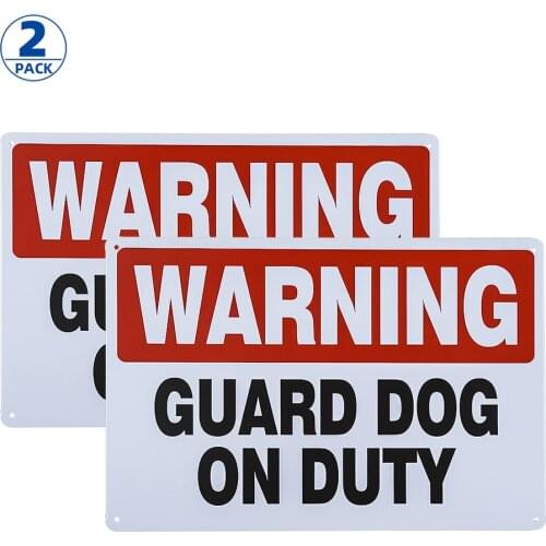 DL-2 Pack No Trespassing sign Guard Dogs On Duty Sign