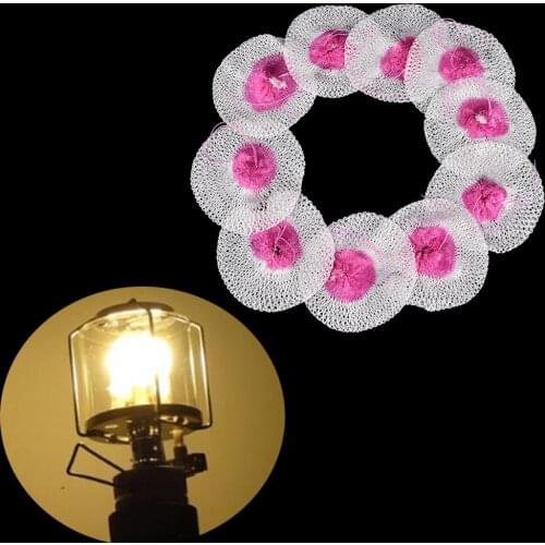 5pcs/10Pcs Gauze Mesh Camping Gas Lantern Mantles Non-Polluting Light Lamp Mantle Non-Radioactive Safe Outdoor Tools