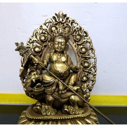 Exquisite pure copper Buddha statue much learning household adornment handicraft furnishing articles Symbol of wealth