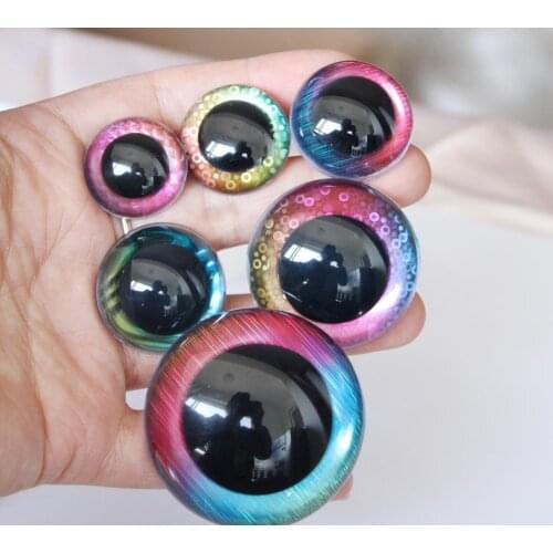 500pcs wholesale-L12---13mm--50mm new style clear round toy safety eyes + new fabric + hard washer --style option