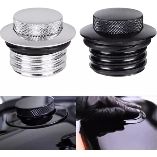 Motorcycle Gas Cap Pop Up Screw-In Flush Mount Fuel Tank Cover For Harley Sportster Dyna Softail Fatboy 1982-2018