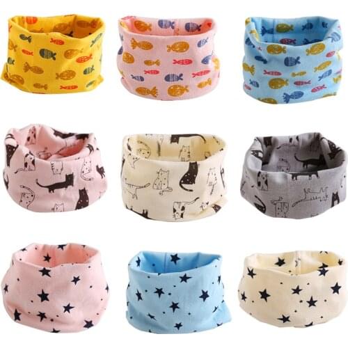 Boys And Girls Cartoon Combed Cotton Scarf Cover And Neck Cover