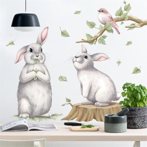 Cute Rabbits Wall Stickers Girl Childrens Room/nursery Wall Sticker Art Decal Nice Wall Stickers ​diy Decorative Wall Decal