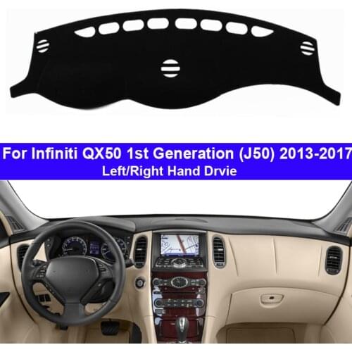 Car Dashboard Cover Dash Mat Carpet Cape For Infiniti QX50 1st Generation J50 2013 - 2017 Auto Protector Pad Sunshade 2015 2016