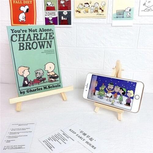 Foldable Desktop Wooden Holder For Phone Tablet PC Book Holder Mini Easel Holder Mobile Phone Holder For Iphone Samsung Xiaomi