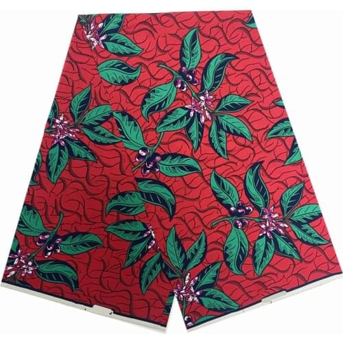 New Arrival Red 100% Cotton African Wax Prints Fabric 2021 New High Quality Guaranteed Ankara Wax Loincloth 6yards H620-4