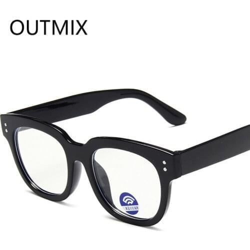 OUTMIX 2020 Blue Light Blocking Glasses Kids Fashion Square Frame Plain Computer Gaming Glasses Children Eyewear Boys Girls
