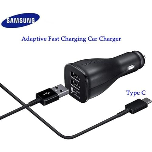 Original Samsung fast Car Charger, USB Quick Adapter&120/150CM Type C Cable For Samsung Galaxy S8 S9 S10 Plus Note 8 9 A8S A9S