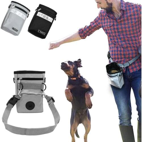 Portable Pet Training Waist Bag Outdoor Dog Training Walking Food Treat Pocket Snack Bag Dog Reward Waist Bag Pet Accessories