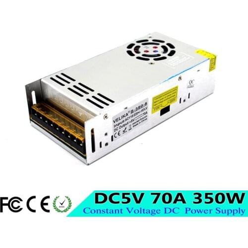 Regulated DC5V 70A 350W Power Supply Switching Transformer 110v 220V AC DC 5V SMPS For LED Strip display Screen Lighting CCTV AV