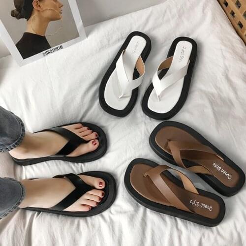 Multicolored Sandals Rubber Flip Flops Slippers Casual Shoes Low Slides Platform Slipers Women Hawaiian Luxury Flat Soft Summer