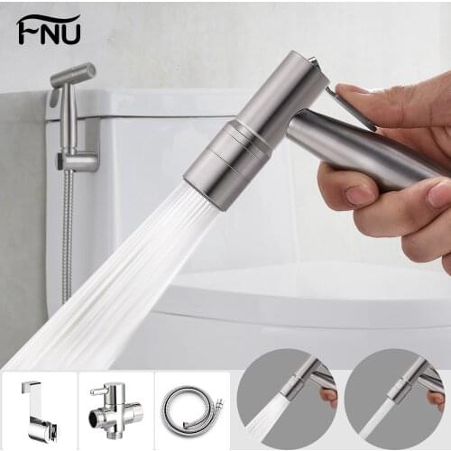 Double Function Switch Toilet Bidet Faucet Bathroom Hand Bidet Sprayer Set Kit Pressurize Flush Spray Gun Tank Hook & Wall Mount