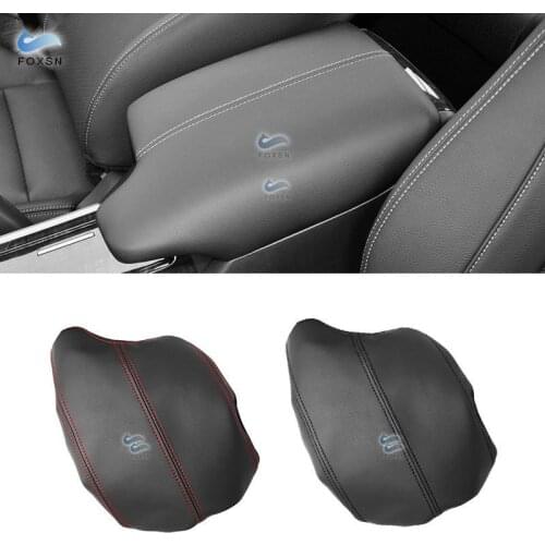 Only LHD version For Honda Accord 9th 2014 2015 2016 Microfiber Leather Car Center Control Armrest Box Protective Cover Trim