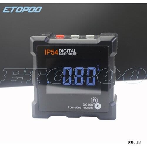 90° IP54 Angle Gauge Level with Backlight Magnetic Metal Dual Axis Digital Protractor Bevel Gauge Inclinometer Angle Finder