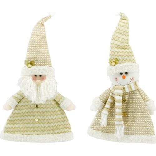 28EB Christmas Tree Topper Cover Santa Claus Snowman Ornaments Home Holiday New Year Xmas Party Decorations