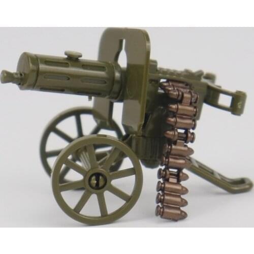 Military Sets Building Blocks Gifts Toys & Hobbies Model Educational Toy For Children Machine Gun MPJ204 World War II Militarys