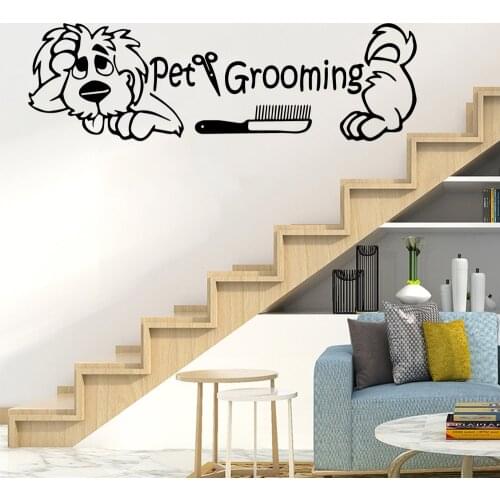 Funny pet grooming Vinyl Decals Wall Stickers For Kids Rooms Nursery Room Decor For Kids Rooms Home Decor
