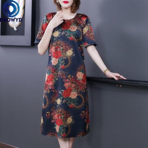 2021 Short Sleeve Summer Women Dress with Pockets Casual Floral Print Loose Women Vintage Dress Sundress Bodycon Party Vestidos