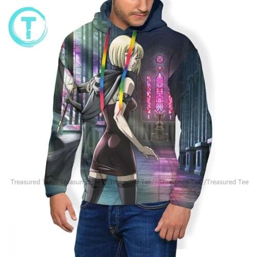 Winter Claymore Hoodies Polyester Outdoor Pullover Hoodie Long Casual Hoodie XXL Mens