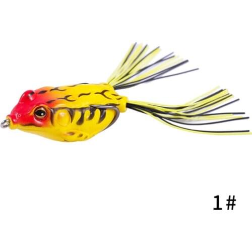 1Pc 55mm 12g Top Water Ray Frog Shape Crank Wobblers For Fly Fishing Soft Tube Bait Japan Plastic