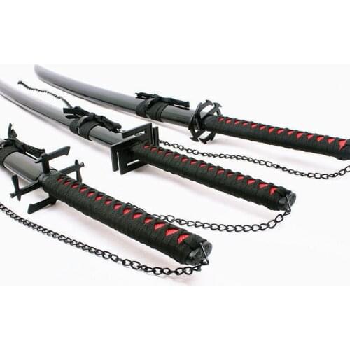 100cm Cosplay Anime Bleach Kurosaki ichigo Wood Sword Weapon New Sky Lock Bleaching Moon Katana Role Playing Bleach Wood Prop