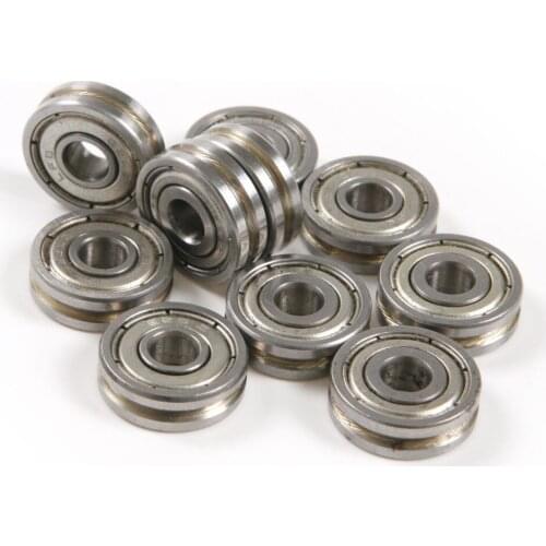 20pcs 0.5mm Deep Metal V Groove Guide Pulley Rail Ball Bearings Wheel 5*16*5MM