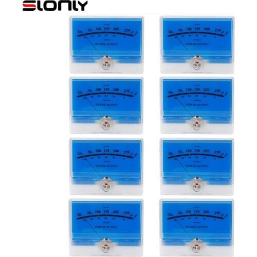 8pcs Classic McIntosh Lake Water Blue VU Meters Tube Amplifier DB Power Discharge Flat TN-90 Meter Front Audio Power w/Backlight