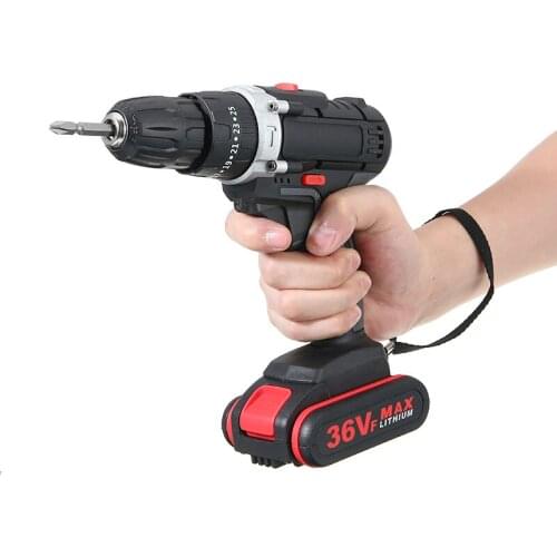 36V Rechargeable Wireless Screwdriver Drill Multi-function Electric Hammer Impact Drill With Battery Cordless Drills Tool
