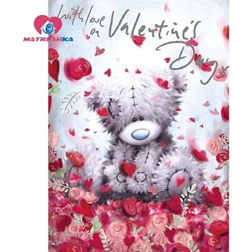 Diamond embroidery patterns diamond painting cartoon bear Mosaic drawings Paintings crystals Embroidered with rhinestones drills