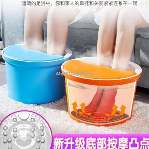 Household Thermal Insulation Foot Soaking Bucket Thickened Foot Bath Plastic Foot Washing Bucket Higher Than Calf Artifact Const