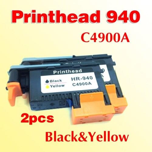 2x 940 printhead black yellow compatible for hp 940 C4900A 8000/8500w printer