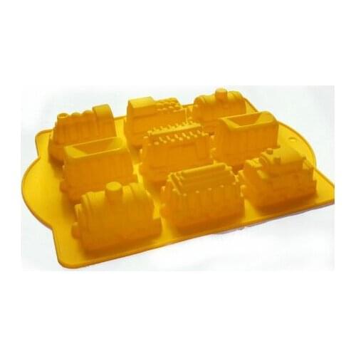 Cake Mold Chocolate Soap Muffin Tray 9-train Silicone Mould for Kids Party