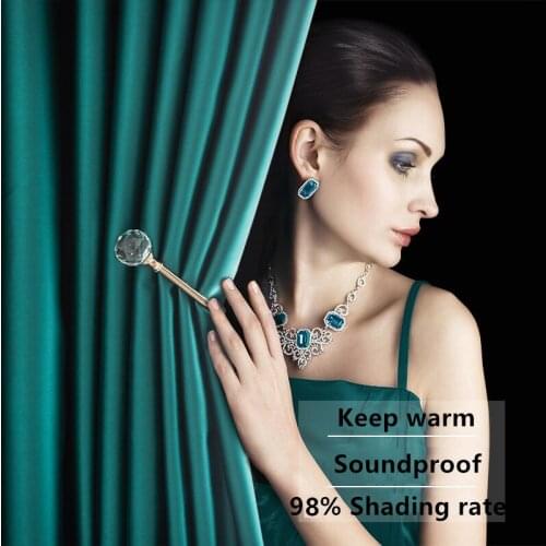 Finished Window Blackout Curtains Custom Bedroom Living Room Full Blackout Curtain Fabric Soundproof Insulation Curtain