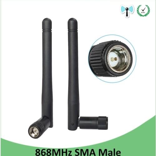 2pcs 868MHz 915MHz Antenna 3dbi SMA Male Connector GSM 915 MHz 868 MHz antena outdoor signal repeater antenne waterproof Lorawan