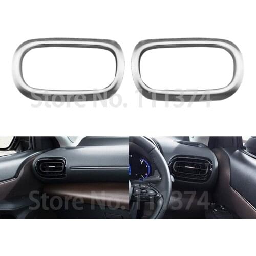 Chrome Air Conditioning Air Outlet Frame Cover For Toyota Yaris Cross 2020 2021 Protector Frame Decorative Trim Accessories