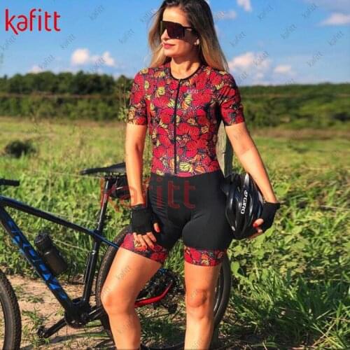 Kafitt Cycling Equipment Sport Set Women Cycling Summer Short-sleeved Tights Complete Set Of Jumpsuits Womens Clothing Ciclismo