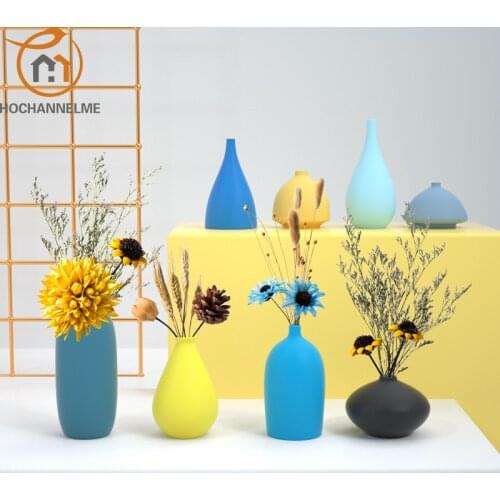 Jingdezhen Ceramic Vase Flower Vases For Flowers Homes Ware Modern Ins Simple Creative Hipster Vase Home Decoration Accessories