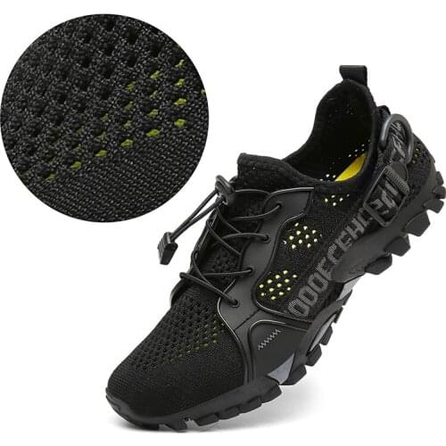 Mens Wading Shoes Beach Outdoor Breathable Sports Shoes Water Non-slip Hiking Shoes Leisure Sports Mesh Breathable Upstream