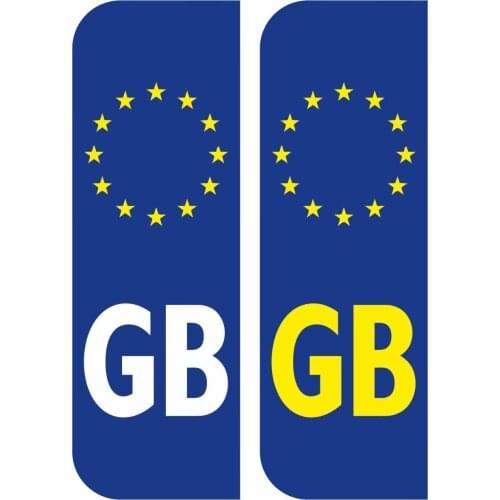 2xGB Placa De Matricula Stickers for Cars, Motos, Laptops, Industry