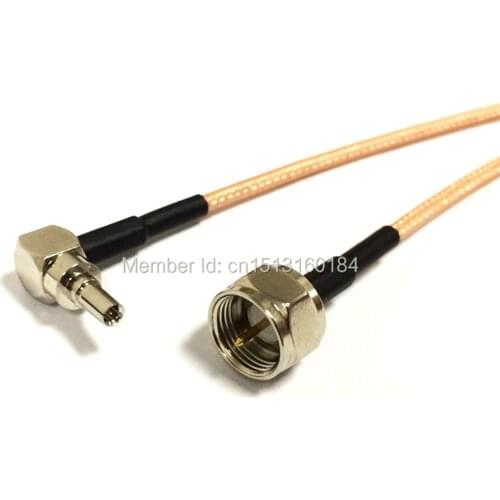 New F Male Plug To CRC9 Right Angle Connector RG316 Coaxial Cable Adapter 100CM Pigtail for E3272 E367 E5373