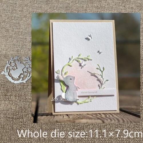 New Design Craft Metal stencil mold Cutting Die wreath bunny decoration scrapbook die cuts Album Paper Card Craft Embossing