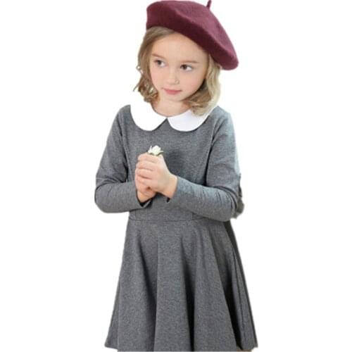 Baby Girl Dress Autumn Winter Doll Collar Princess Dress Children Long Sleeved Girls Party Dress Kids Clothing Family Matching