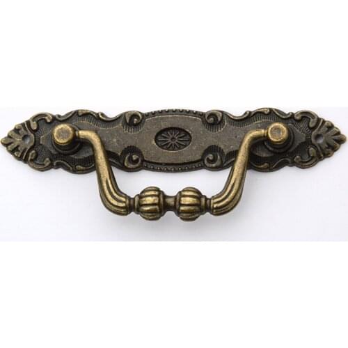 10pcs 104mm Bronze Antique Art Furniture Hardware Handles Door Drawer Wardrobe Kitchen Cabinets Cupboard Pull Door Knobs