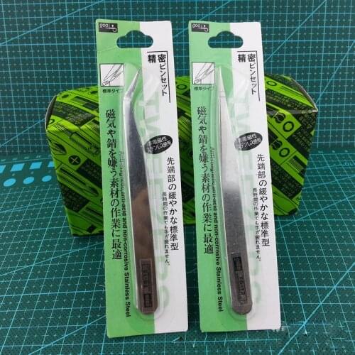 Stainless Steel Nail Art Tweezers, straight bended rhinestone picker nipper, DIY tool accessory