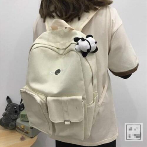 Backpacks Women Pockets Embroidery Harajuku Safari Retro Streetwear Buckles Leisure Large Capacity Bags All-match Cool Backpack