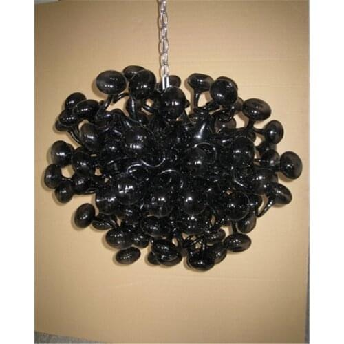 Modern black chandelier hand brown glass lighting -LR0054