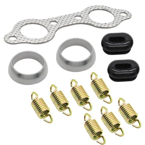Pack of 12 Exhaust Pipe Gasket Muffler Manifold Kit For Polaris Ranger RZR 800 EFI 2008-2010