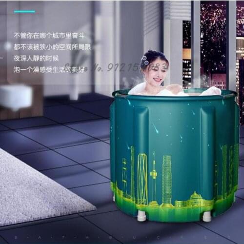 Bath Bucket Adult Bath Bucket Folding Bath Bucket Household Bathtub Net Red Bath Artifact Whole Body Bath Bucket Bathtub